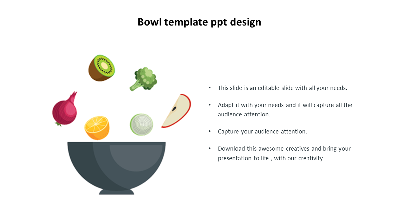 Bowl template ppt design model